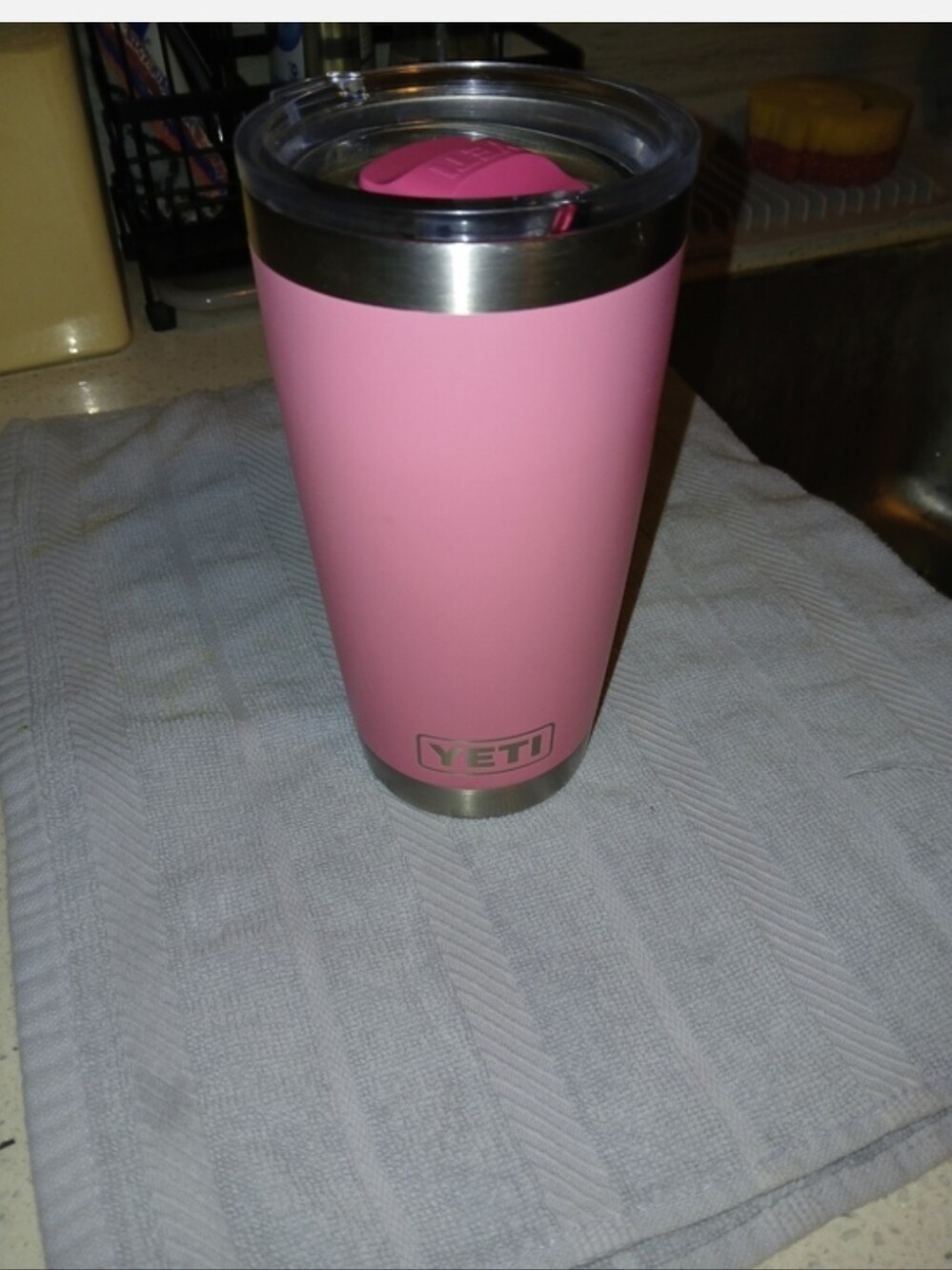 YETI Pink Tumbler - Insulated Travel Cup